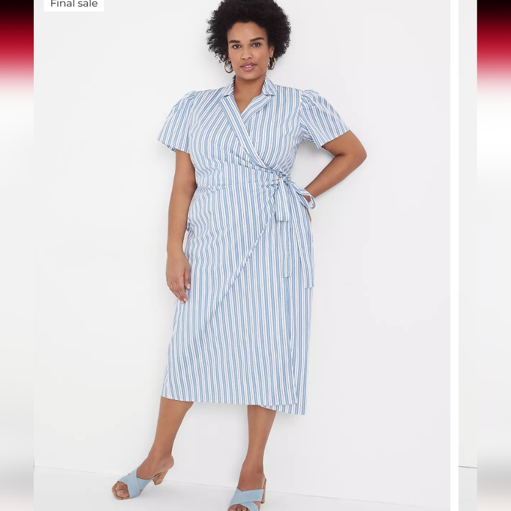 Lane Bryant Wrap Dress w Pockets